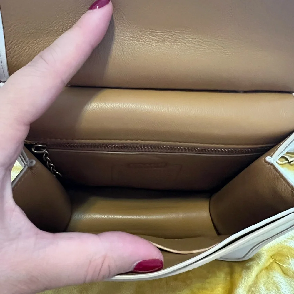 Coach Ivory Leather Satchel - Picture 7 of 9